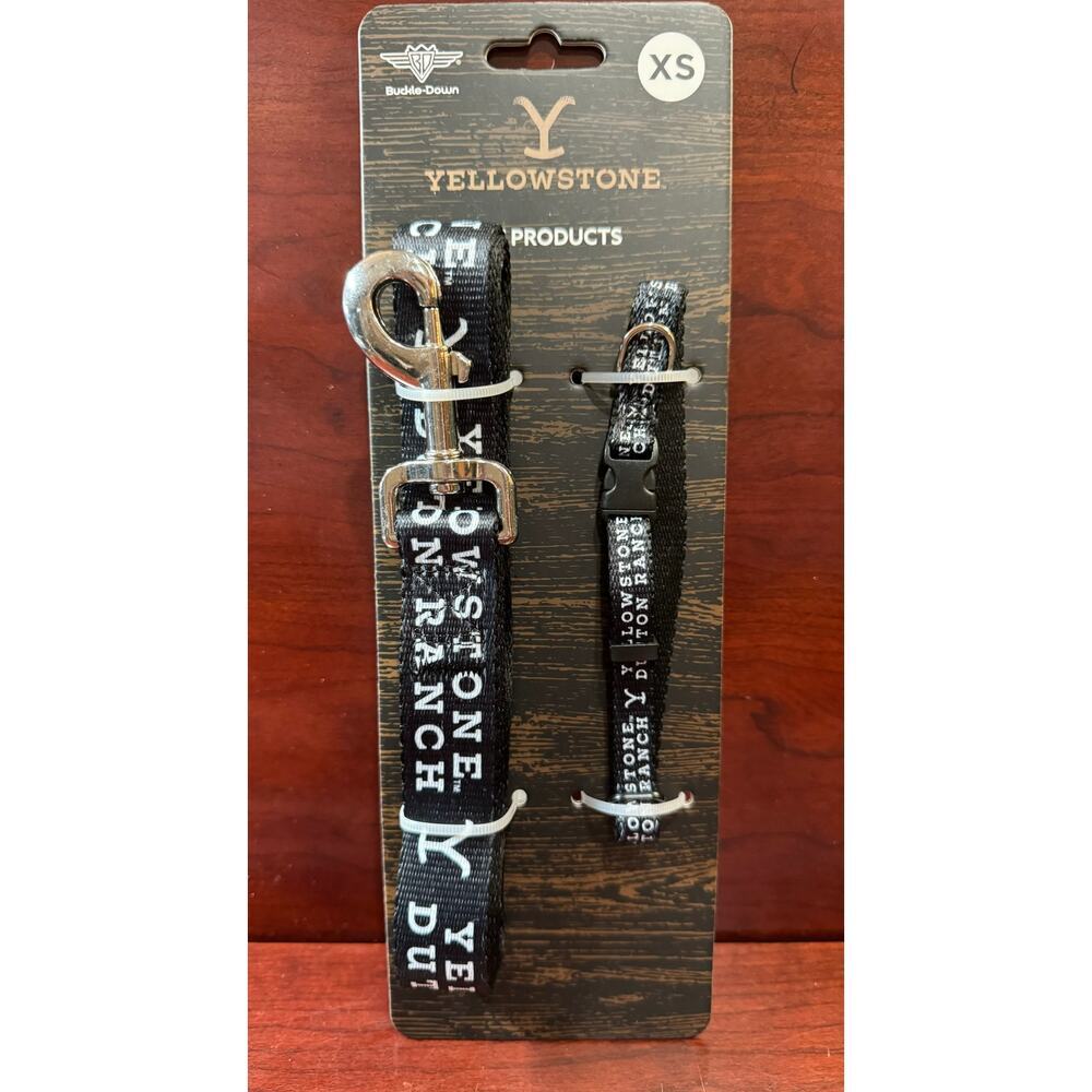 Buckle -Down Yellowstone Pet Products Size XS Collar and 5 Ft Long Leash Dutton